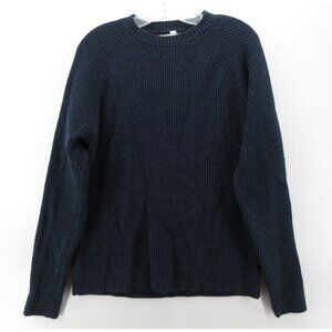 Schott NYC Sweater Large Wool Blend Pullover Slim Ribbed Raglan Sleeve